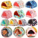 Cute Cartoon Rabbit Squirrel Mini Cage Guinea Pig Nest Small Animal Mice Rat Pet Sleeping Bed Hamster House Winter Warm