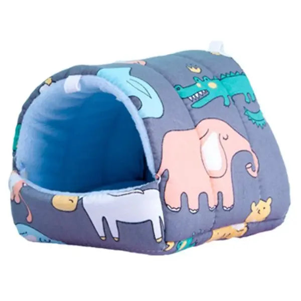 Cute Cartoon Rabbit Squirrel Mini Cage Guinea Pig Nest Small Animal Mice Rat Pet Sleeping Bed Hamster House Winter Warm