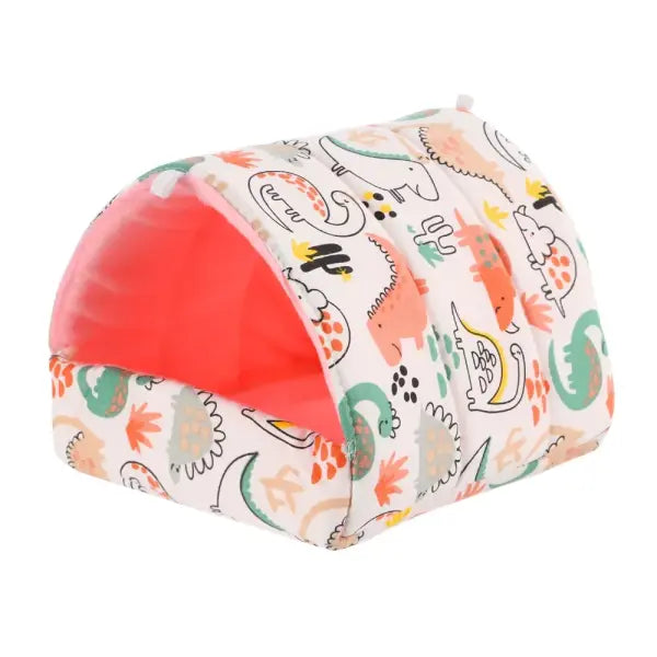Cute Cartoon Rabbit Squirrel Mini Cage Guinea Pig Nest Small Animal Mice Rat Pet Sleeping Bed Hamster House Winter Warm