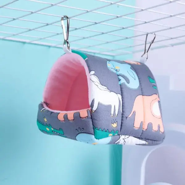 Cute Cartoon Rabbit Squirrel Mini Cage Guinea Pig Nest Small Animal Mice Rat Pet Sleeping Bed Hamster House Winter Warm