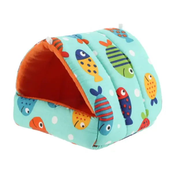 Cute Cartoon Rabbit Squirrel Mini Cage Guinea Pig Nest Small Animal Mice Rat Pet Sleeping Bed Hamster House Winter Warm