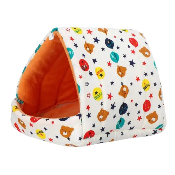 Cute Cartoon Mini Guinea Pig Nest Warm Plush Hamster House & Soft Small Animal Bed - 23 / S