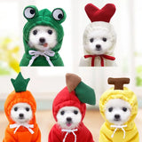 Cute Fruit Dog Clothes For Small Dogs Hoodies Winter Warm Fleece Pet Clothing Puppy Cat Costume Coat For French