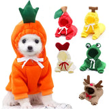 Cute Fruit Dog Clothes For Small Dogs Hoodies Winter Warm Fleece Pet Clothing Puppy Cat Costume Coat For French