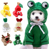 Cute Fruit Dog Clothes For Small Dogs Hoodies Winter Warm Fleece Pet Clothing Puppy Cat Costume Coat For French