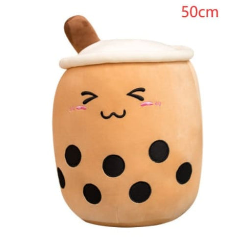 Cute Fruit Drink Plush Strawberry Milk Tea Boba Pillow Toy Cushion Gift - Triangle / 50CM