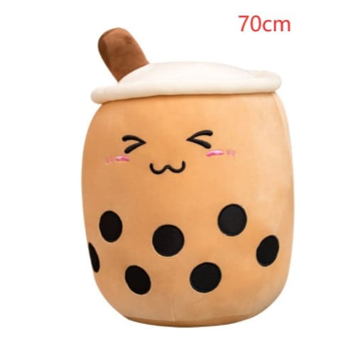 Cute Fruit Drink Plush Strawberry Milk Tea Boba Pillow Toy Cushion Gift - Triangle / 70CM