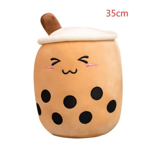 Cute Fruit Drink Plush Strawberry Milk Tea Boba Pillow Toy Cushion Gift - Triangle / 35CM