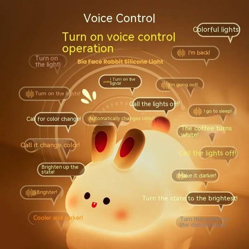 Cute Toy Decoration Timing Sleeping Light - Lying Bunny Voice Version