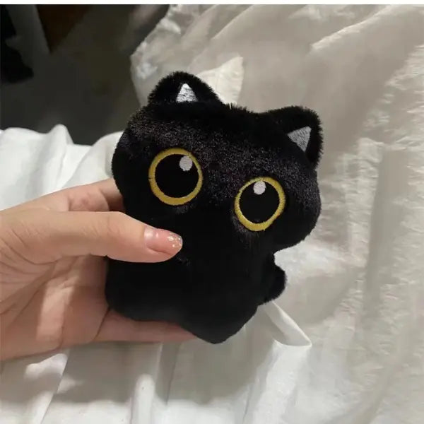 CuteBlack Cat plush toy Doll Small Pendant Cuddly Pillow Cushion Ins Black Cat Plush Toy Doll for Boy Girl Birthday