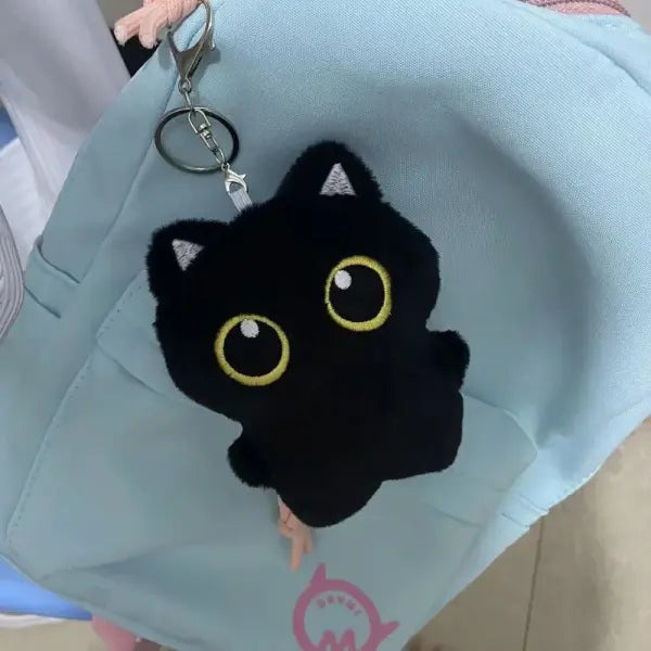CuteBlack Cat plush toy Doll Small Pendant Cuddly Pillow Cushion Ins Black Cat Plush Toy Doll for Boy Girl Birthday