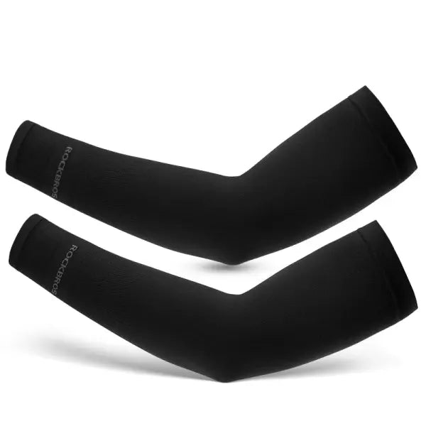 Cycling Arm Sleeves Ice Silk Material UV Protection Outdoor Sports - XT9002BK / 3 pair