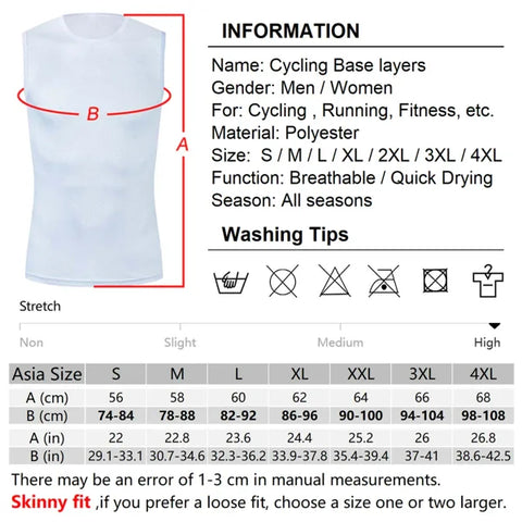 Cycling Base Layer Reflective Jersey - Quick-Dry Men’s Sport Vest - Himpall
