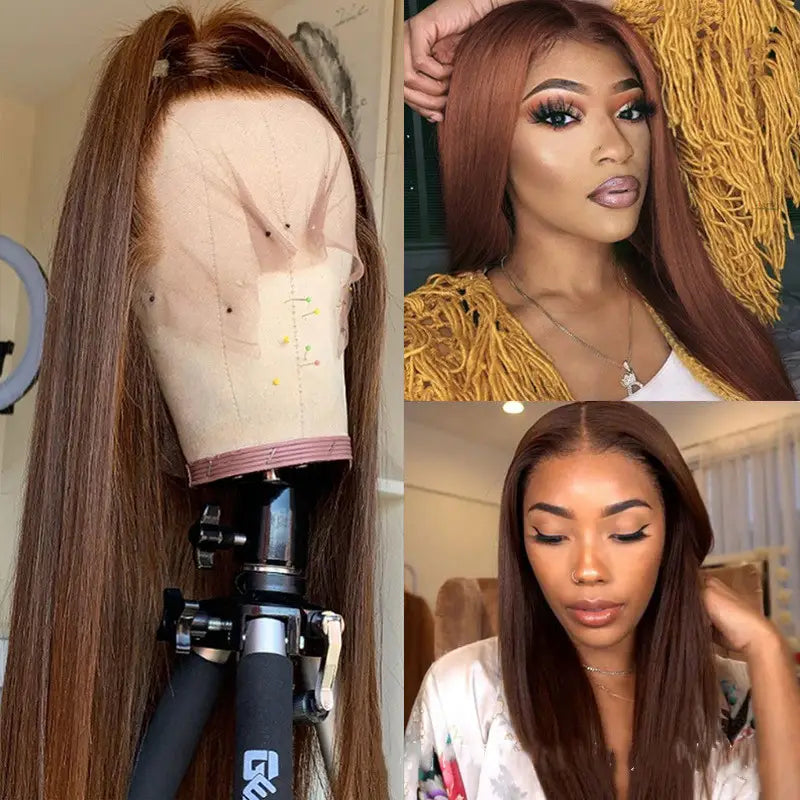 Brown Color Human Hair Wigs