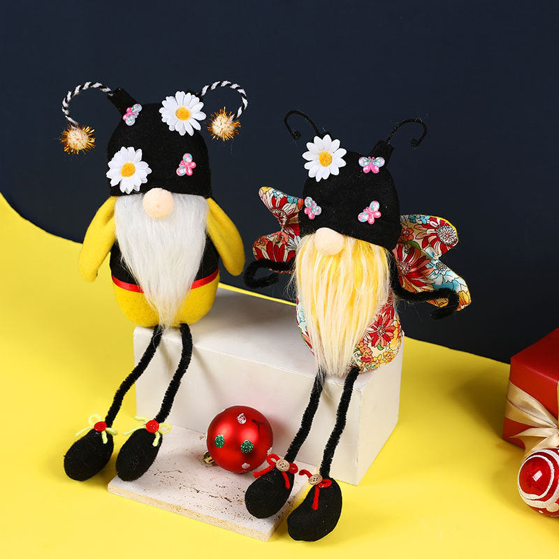 Bee Festival Flower Butterfly Long Legs Faceless Doll - Hair Remover