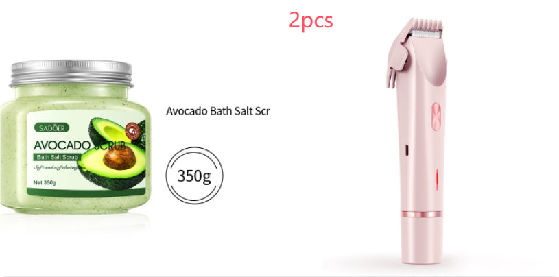 Versatile Body Hair Removal Device and Bikini Trimmer - Pink set / USB - Hair Remover