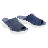 Casual Flying Woven Upper Polyurethane Platform Sandals And Slippers - Hair Remover