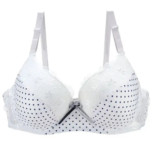 DaiNaFang New Lace Bras 34/75 36/80 38/85 40/90 42/95 44/100 BCDE Underwear For Women Push Up Lingerie - WHITE / 95C