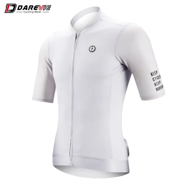 DAREVIE Cycling Jersey Small SPF 50 Training Level Long Sleeve Maillot - DVJ180White / Asian-4XL