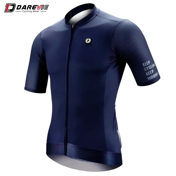 DAREVIE Cycling Jersey Small SPF 50 Training Level Long Sleeve Maillot - DVJ180Blue / Asian-S