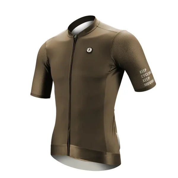 DAREVIE Cycling Jersey Small SPF 50 Training Level Long Sleeve Maillot - DVJ180Brown / Asian-S