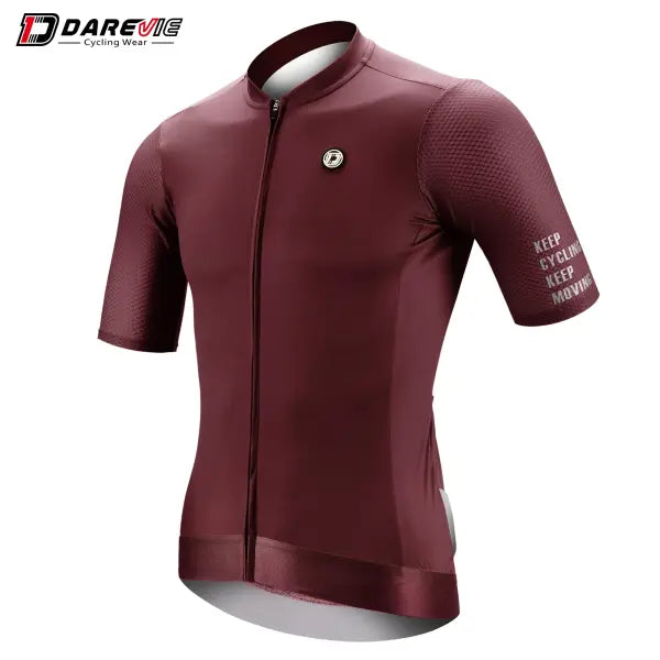 DAREVIE Cycling Jersey Small SPF 50 Training Level Long Sleeve Maillot - DVJ180Red / Asian-S