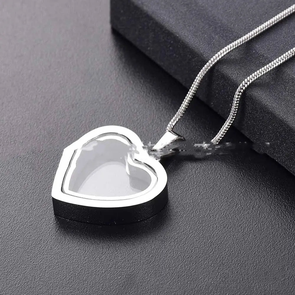 Stainless Steel Pendant - Heart-Shaped Cremation Jewelry for Memorials