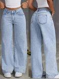 Sweet And Spicy Style High Waist Straight Jeans Women’s Clothing