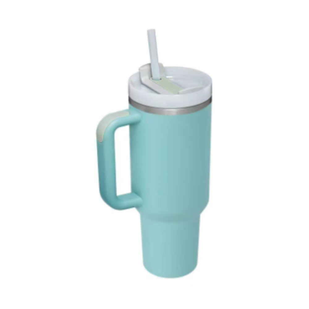 40oz Insulated Stainless Steel Tumbler with Handle and Lid - Second generation light green / 1200ML / 1PC