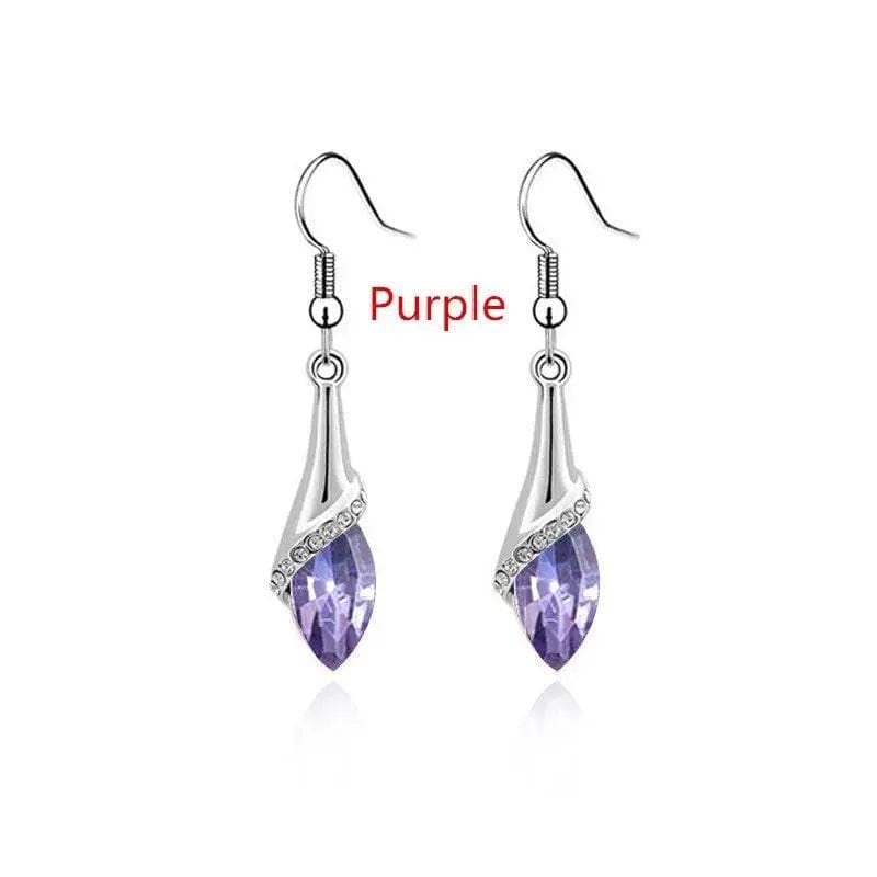 Delysia King Earrings - Trendy Shiny Gemstone Drop Earrings