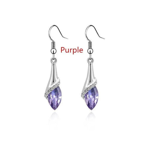 Delysia King Earrings - Trendy Shiny Gemstone Drop Earrings