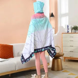 Demon Slayer Blanket Plaid Anime Kimetsu No Yaiba Cosplay Prop Tanjirou Custom Women Pajamas Shinobu Adult Bathrobe