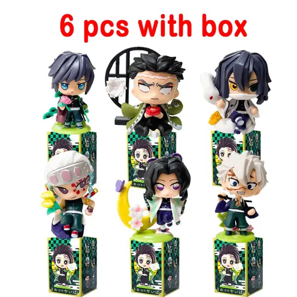 Demon Slayer Tanjiro Kamado Nezuko anime cartoon figure blind box creative personalized statue model ornament surprise