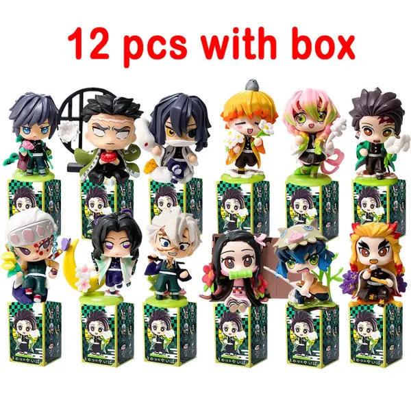 Demon Slayer Tanjiro Kamado Nezuko anime cartoon figure blind box creative personalized statue model ornament surprise