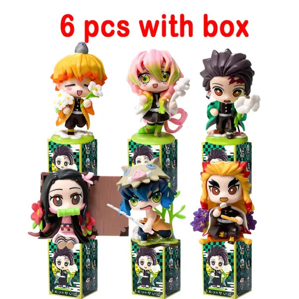 Demon Slayer Tanjiro Kamado Nezuko anime cartoon figure blind box creative personalized statue model ornament surprise
