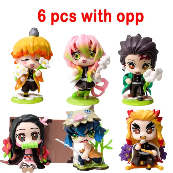 Demon Slayer Tanjiro Kamado Nezuko anime cartoon figure blind box creative personalized statue model ornament surprise