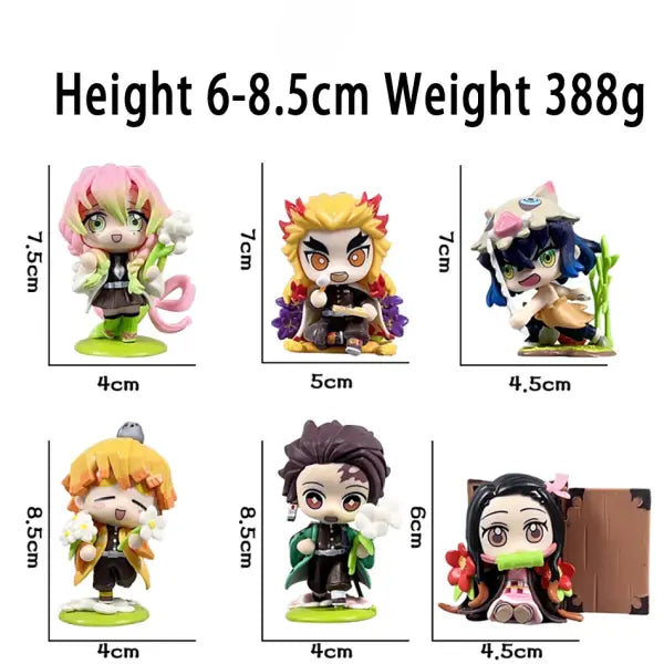 Demon Slayer Tanjiro Kamado Nezuko anime cartoon figure blind box creative personalized statue model ornament surprise