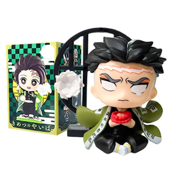 Demon Slayer Tanjiro Kamado Nezuko anime cartoon figure blind box creative personalized statue model ornament surprise