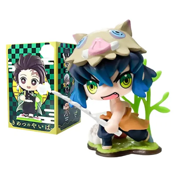 Demon Slayer Tanjiro Kamado Nezuko anime cartoon figure blind box creative personalized statue model ornament surprise