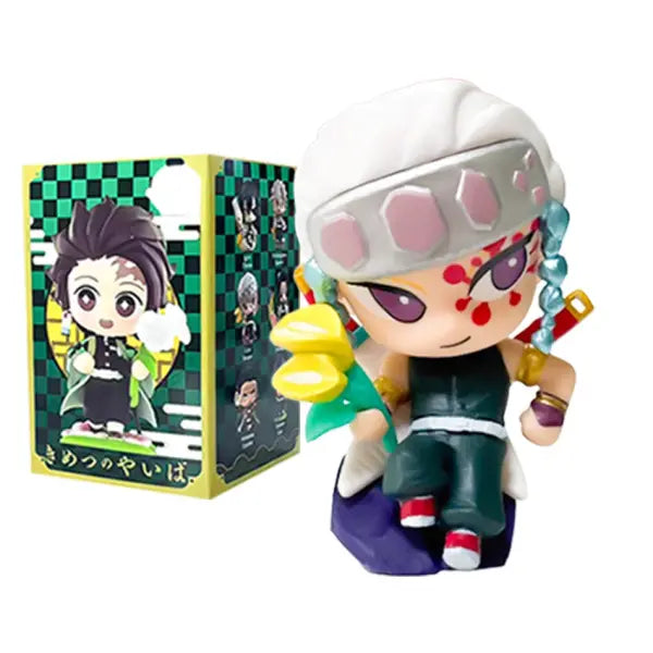 Demon Slayer Tanjiro Kamado Nezuko anime cartoon figure blind box creative personalized statue model ornament surprise