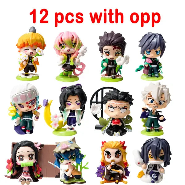 Demon Slayer Tanjiro Kamado Nezuko anime cartoon figure blind box creative personalized statue model ornament surprise