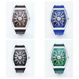 Silicone Strap Quartz Watch with Alloy Case and Luminous Hands