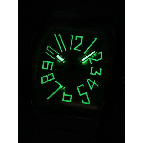 Silicone Strap Quartz Watch with Alloy Case and Luminous Hands