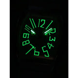Silicone Strap Quartz Watch with Alloy Case and Luminous Hands