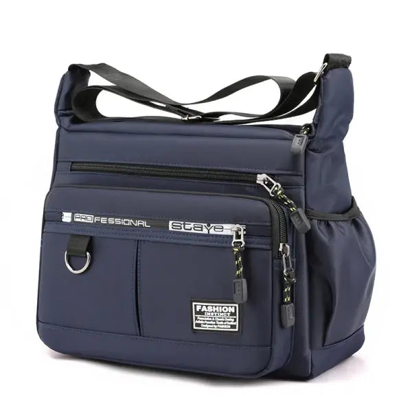 Oxford Shoulder Bag Large Capacity Unisex Casual Messenger Bag - dark blue / China Mainland