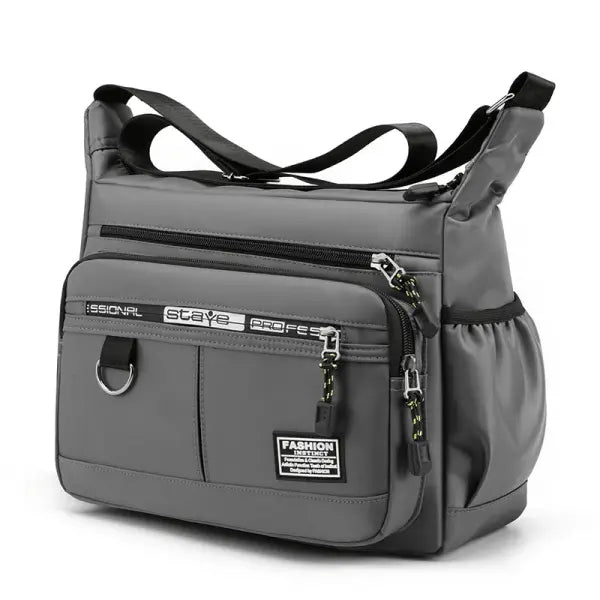 Oxford Shoulder Bag Large Capacity Unisex Casual Messenger Bag - grey / China Mainland