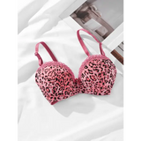 Diana Rose Leopard print Push Up Bra For Women With steel ring B Cup Bra Lady’s Underwear High Quality