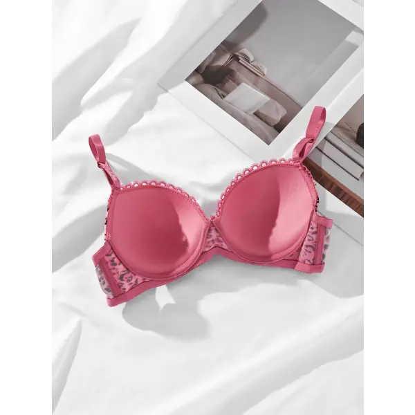 Diana Rose Leopard print Push Up Bra For Women With steel ring B Cup Bra Lady’s Underwear High Quality