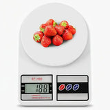 Digital Kitchen Scale (22lb/10kg): Stainless Steel Food Scale for Baking & Meal Prep - white