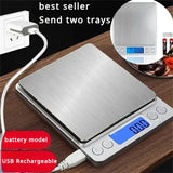 Digital Kitchen Scale Mini Pocket Stainless Steel Precision Jewelry Electronic Balance Weight Gold Gram 0.1/3000g Weigh